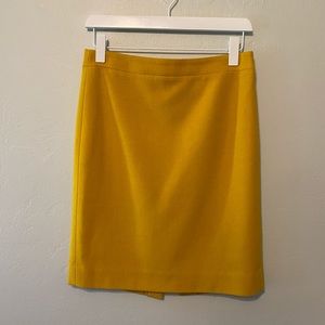 JCrew Mustard Wool Pencil Skirt